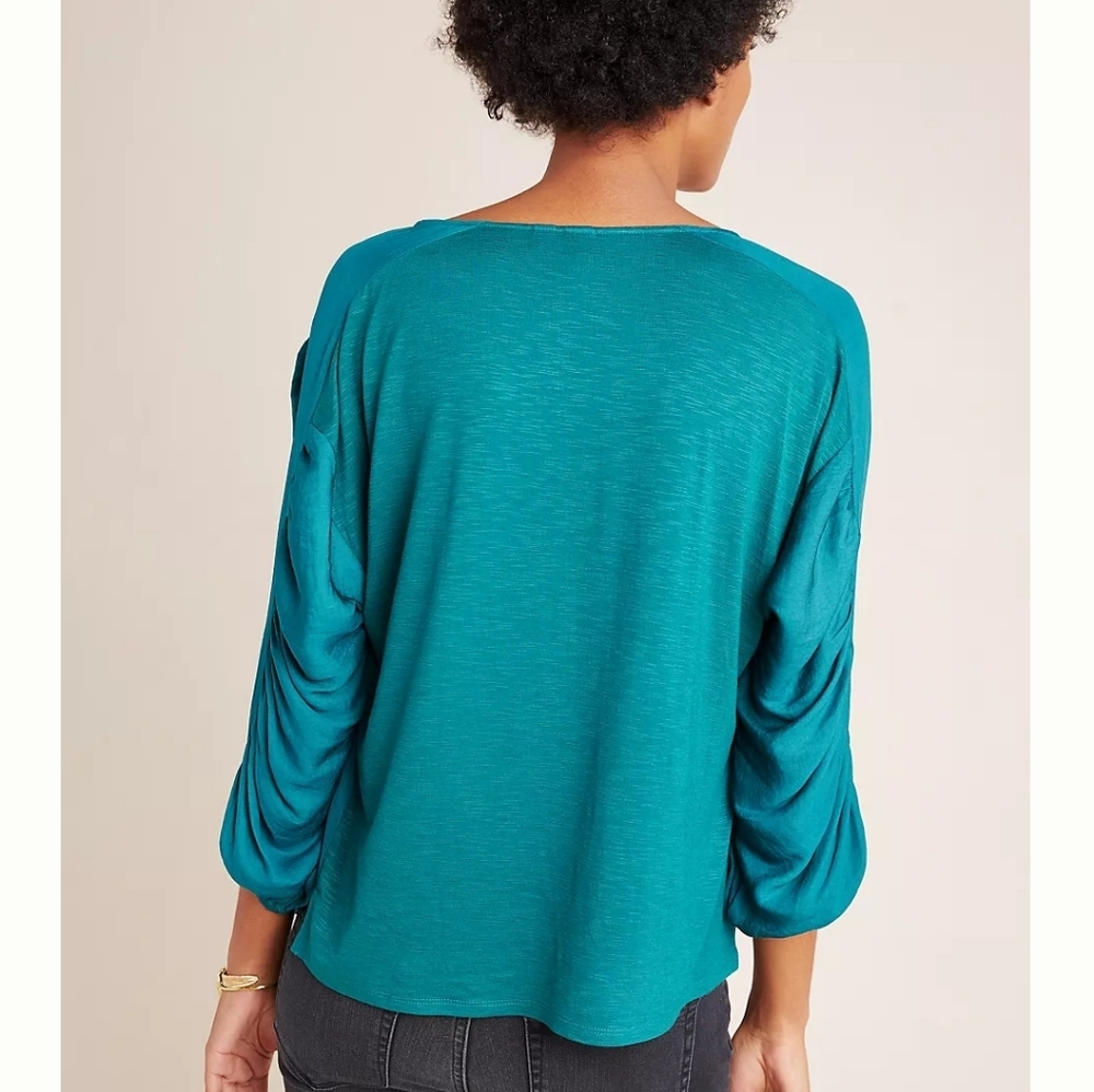 Dolan Ruched Buttondown Top By Anthropologie - image 4